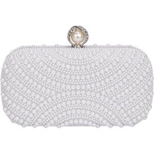 Pearl Purse for Women Wedding Crossbody Bag Evening Handbags Bride